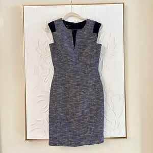 Lafayette 148 New York Dark Navy and White Dress